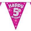 3.9M 5TH BIRTHDAY PINK BUNTING