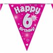 3.9M 6TH BIRTHDAY PINK BUNTING