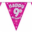 3.9M 9TH BIRTHDAY PINK BUNTING