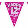 3.9M 12TH BIRTHDAY PINK BUNTING