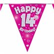 3.9M 14TH BIRTHDAY PINK BUNTING