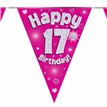 3.9M 17TH BIRTHDAY PINK BUNTING