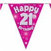 3.9M 21ST BIRTHDAY PINK BUNTING