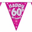 3.9M 60TH BIRTHDAY PINK BUNTING