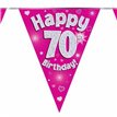 3.9M 70TH BIRTHDAY PINK BUNTING