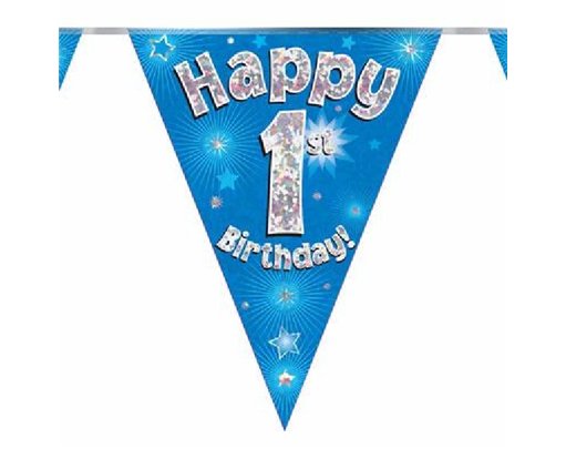 3.9M 1ST BIRTHDAY BLUE BUNTING