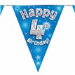 3.9M 4TH BIRTHDAY BLUE BUNTING