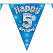 3.9M 5TH BIRTHDAY BLUE BUNTING