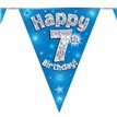 3.9M 7TH BIRTHDAY BLUE BUNTING