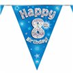 3.9M 8TH BIRTHDAY BLUE BUNTING