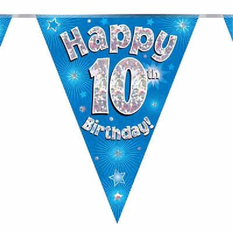 3.9M 10TH BIRTHDAY BLUE BUNTING