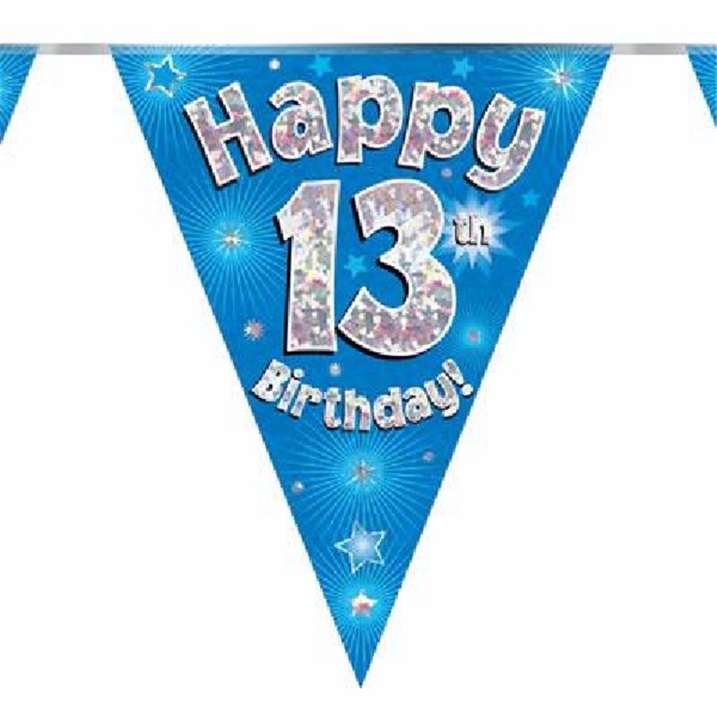 3.9M 13TH BIRTHDAY BLUE BUNTING