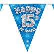 3.9M 15TH BIRTHDAY BLUE BUNTING
