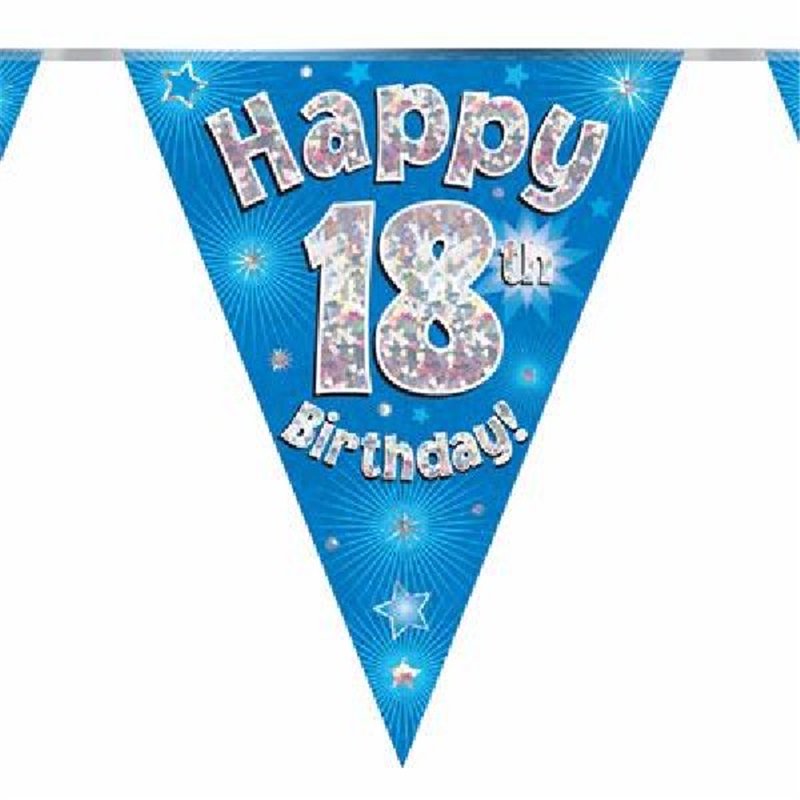 3.9M 18TH BIRTHDAY BLUE BUNTING