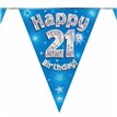 3.9M 21ST BIRTHDAY BLUE BUNTING