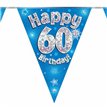 3.9M 60TH BIRTHDAY BLUE BUNTING