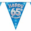 3.9M 65TH BIRTHDAY BLUE BUNTING