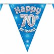 3.9M 70TH BIRTHDAY BLUE BUNTING