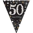 50TH GOLD SPARKLES PENNANT BANNER