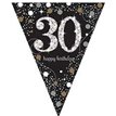 30TH GOLD SPARKLES PENNANT BANNER