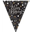 B/DAY GOLD SPARKLES PENNANT BANNER