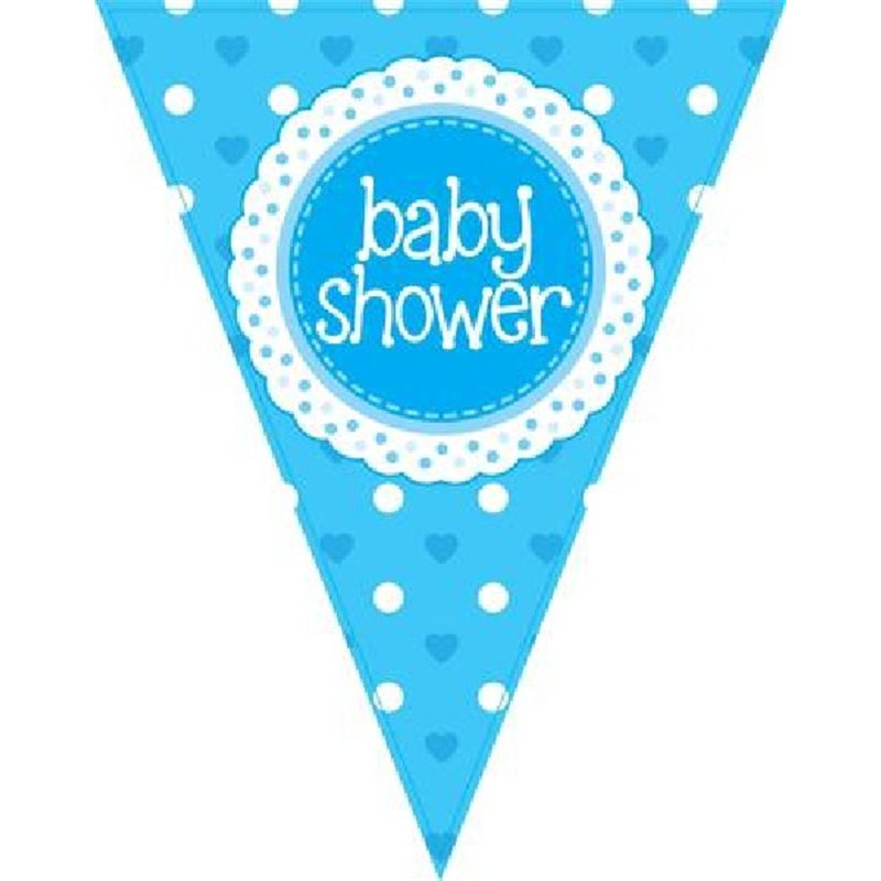 3.9M BABY SHOWER BLUE PARTY BUNTING