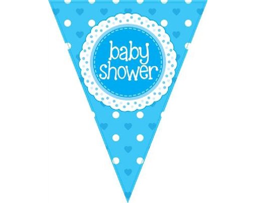 3.9M BABY SHOWER BLUE PARTY BUNTING