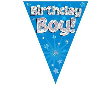 3.9M BIRTHDAY BOY BLUE PARTY BUNTING