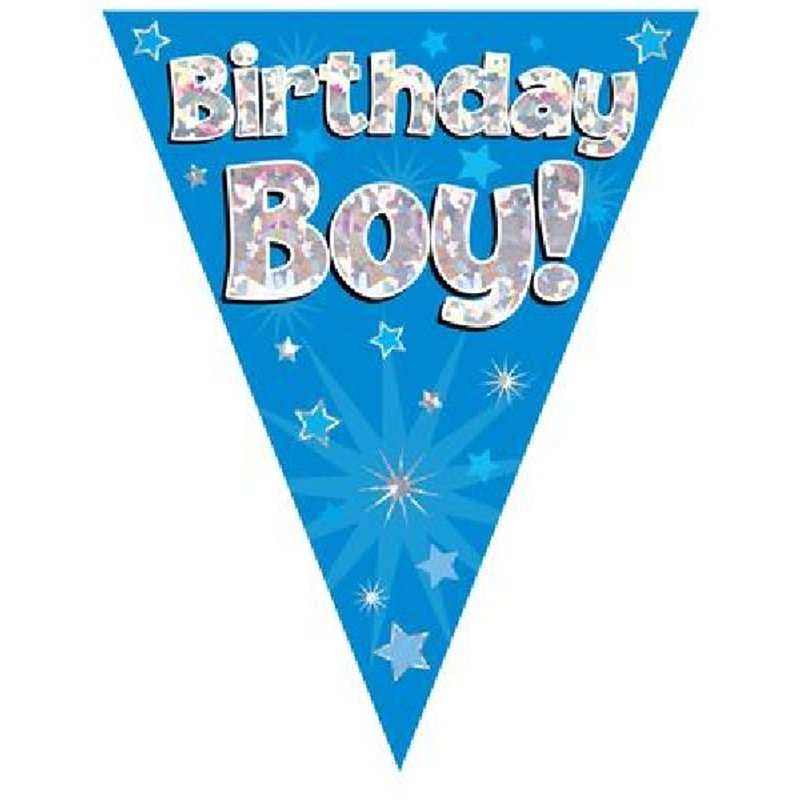 3.9M BIRTHDAY BOY BLUE PARTY BUNTING