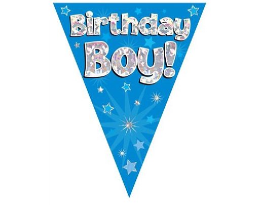 3.9M BIRTHDAY BOY BLUE PARTY BUNTING