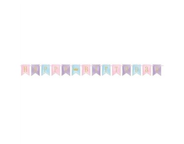 7FT GLITTER MAGIC PRINCESS PENNANT BANNER