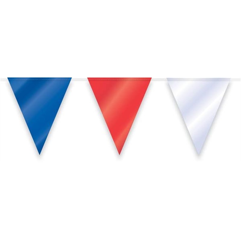 10M RED WHITE & BLUE FLAG BANNER