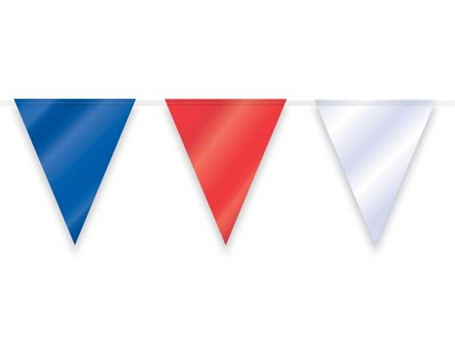 10M RED WHITE & BLUE FLAG BANNER
