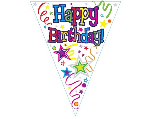 3.9M RIBBONS AND STARS PARTY BUNTING