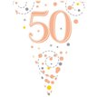 3.9M WHITE & ROSE GOLD 50TH BUNTING