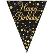 3.9M BLACK & GOLD HAPPY B/DAY BUNTING