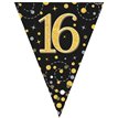 3.9M BLACK & GOLD 16TH BUNTING