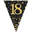 3.9M BLACK & GOLD 18TH BUNTING