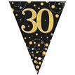 3.9M BLACK & GOLD 30TH BUNTING