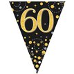 3.9M BLACK & GOLD 60TH BUNTING