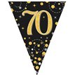 3.9M BLACK & GOLD 70TH BUNTING