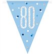 9ft GLITZ BLUE 80 FLAG BANNER