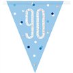 9ft GLITZ BLUE 90 FLAG BANNER