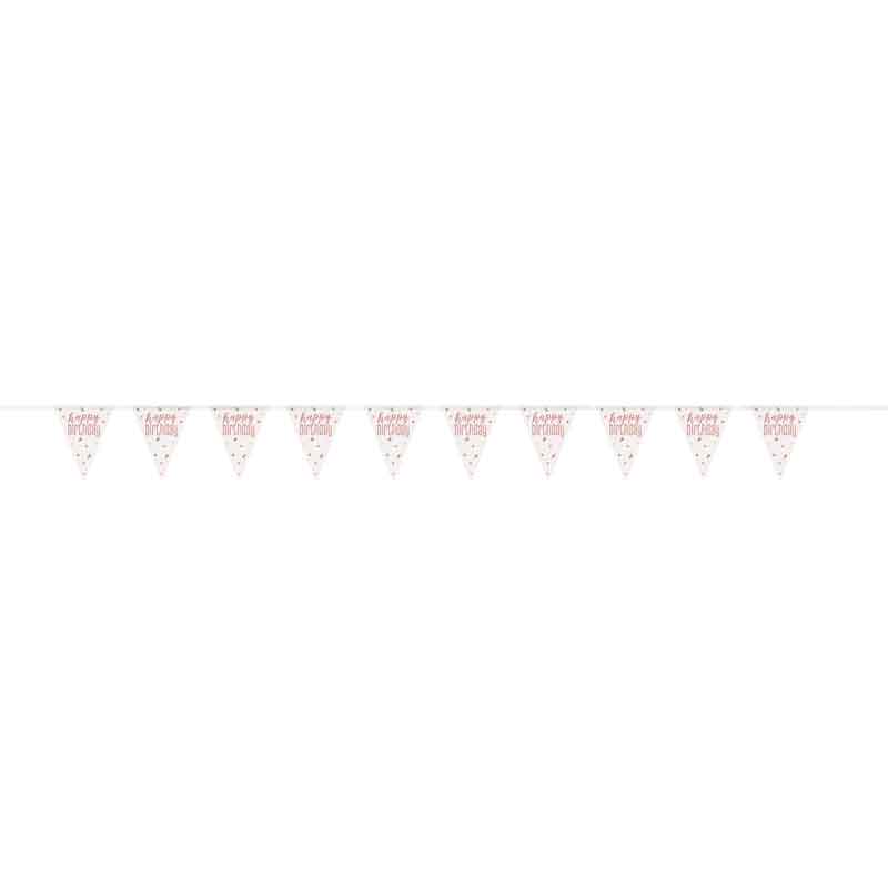 GLITZ ROSE GOLD BIRTHDAY PENNANT BANNER