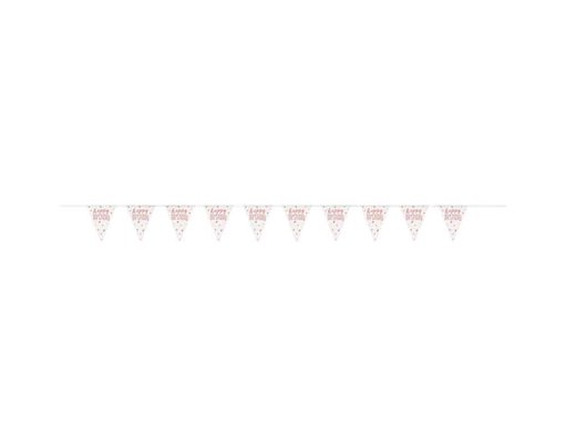 GLITZ ROSE GOLD BIRTHDAY PENNANT BANNER