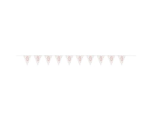 GLITZ ROSE GOLD 13 PENNANT BANNER