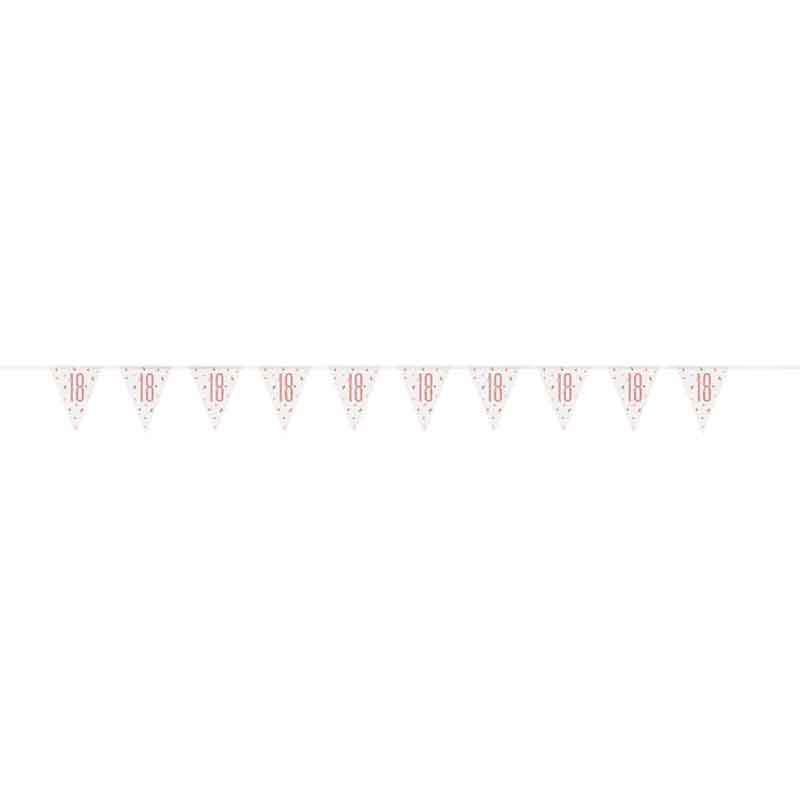 GLITZ ROSE GOLD 18 PENNANT BANNER