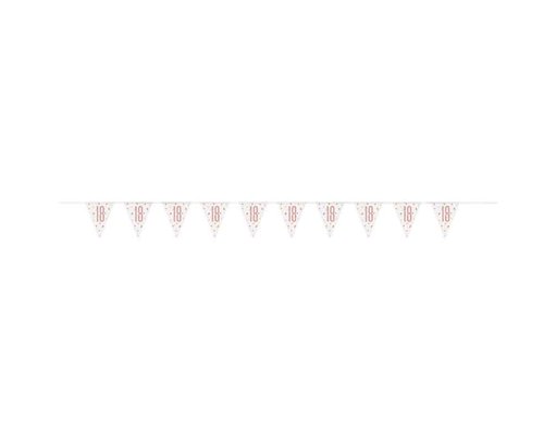 GLITZ ROSE GOLD 18 PENNANT BANNER