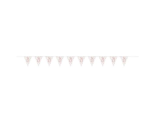 GLITZ ROSE GOLD 21 PENNANT BANNER