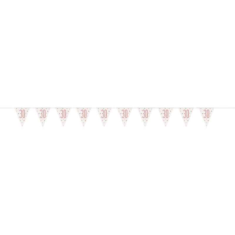 GLITZ ROSE GOLD 30 PENNANT BANNER